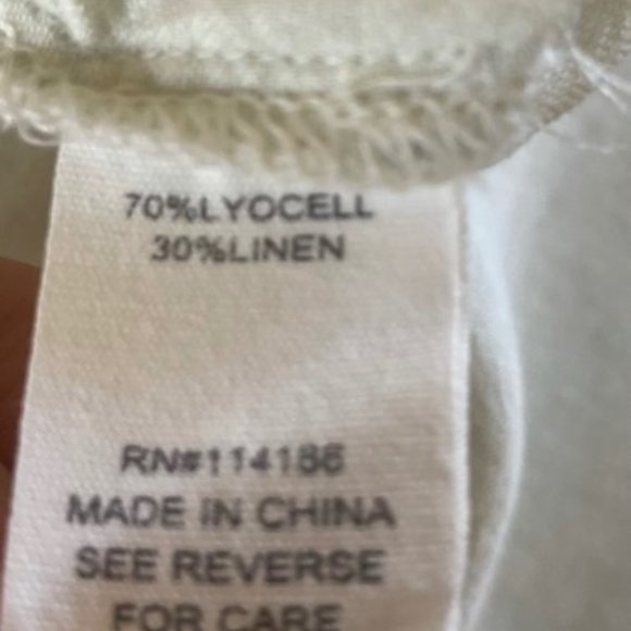 ADY P Pale Chambray  White Wide Leg Pants 16 - Picture 12 of 13